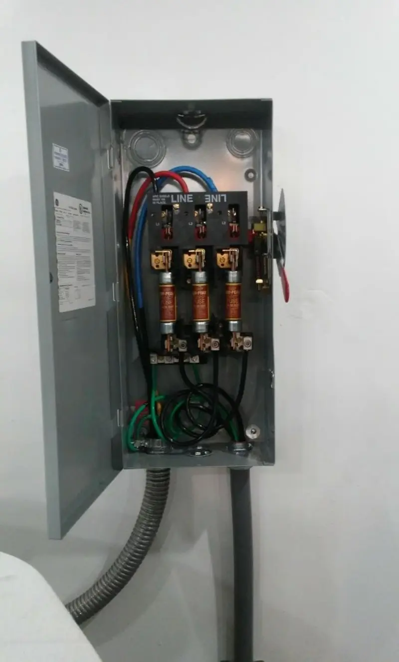 Three-phase disconnect switch installed for Electrical Wiring & Rewiring in Milltown